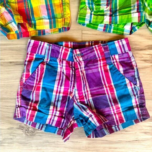 Hello Gorgeous Girls Plaid Shorts Set of 3 Size 5 - Picture 2 of 7